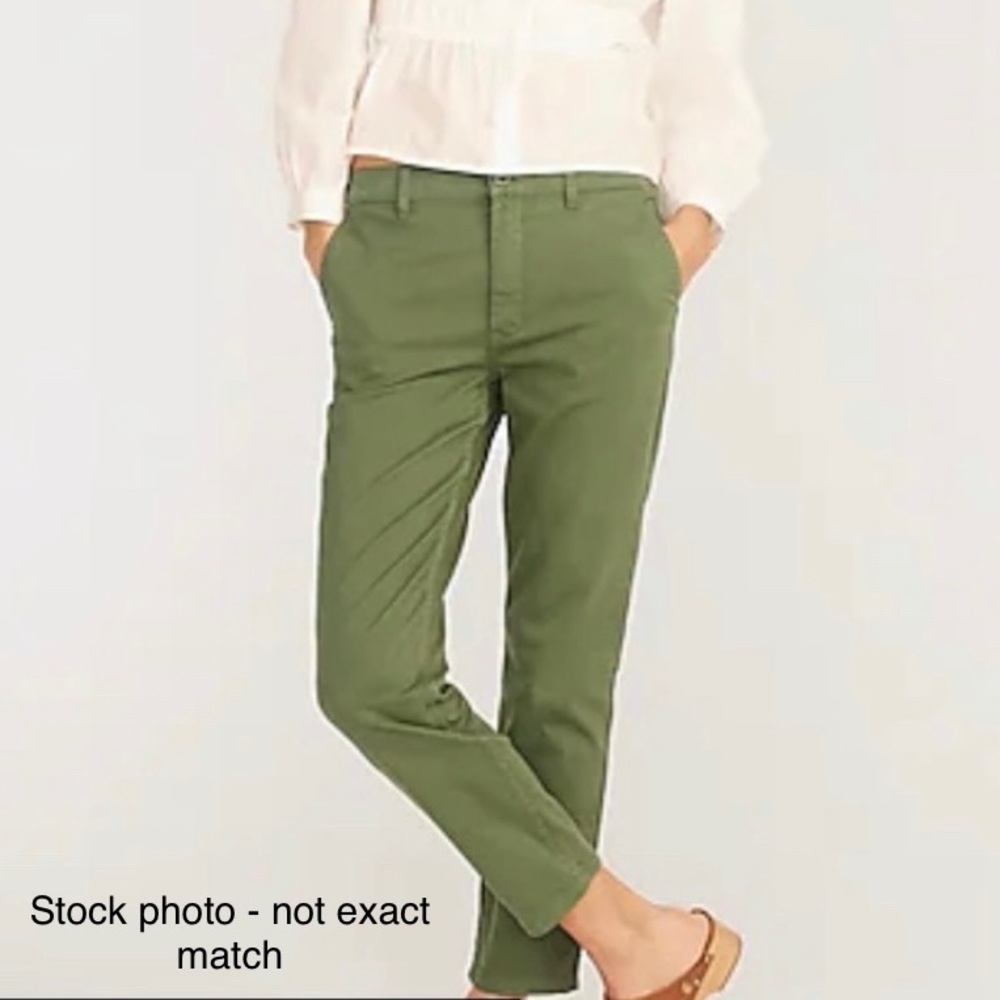 J CREW SCOUT CROPPED NAVY BLUE CHINOS - Picture 2 of 9